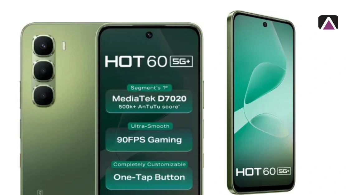 التصميم والشاشة infinix hot 60i
