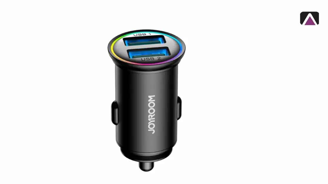 جوي روم JR-CCN03 شاحن سيارة معدني صغير (2USB 24W)