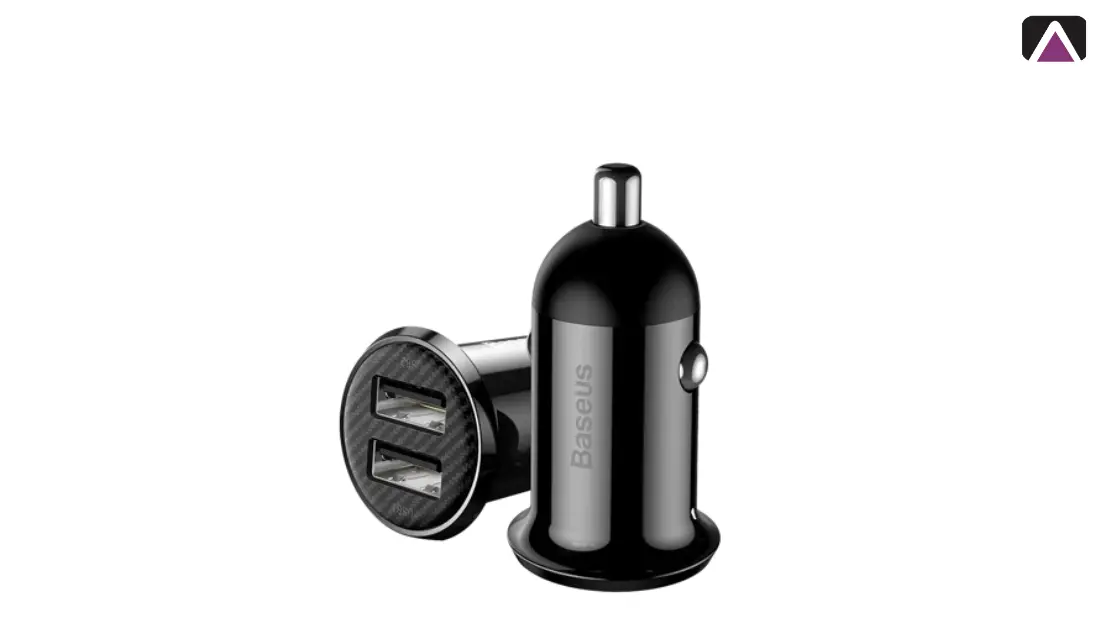 بيسوس Grain Pro شاحن سيارة (USB مزدوج 4.8A)