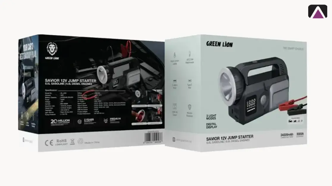 المواصفات التقنية لـ Green Lion Savior 12V Jump Starter